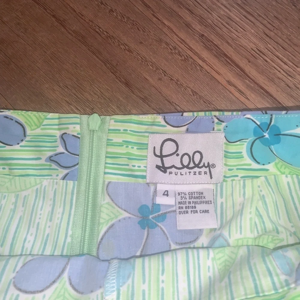 Vintage Lilly Pulitzer flower printed skirt with bow